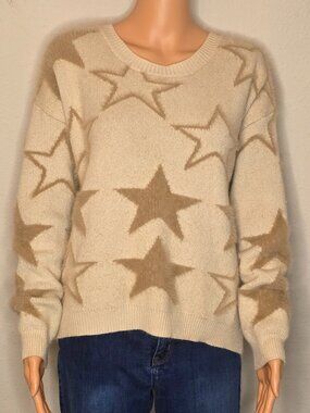 Orange Creek Women's Star Crew Neck Pullover Sweater, Size Medium